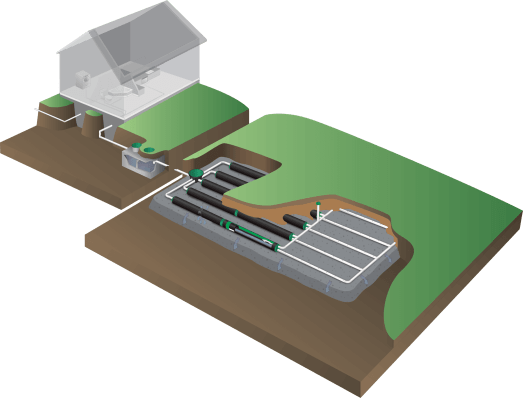 Redesigned conventional septic system